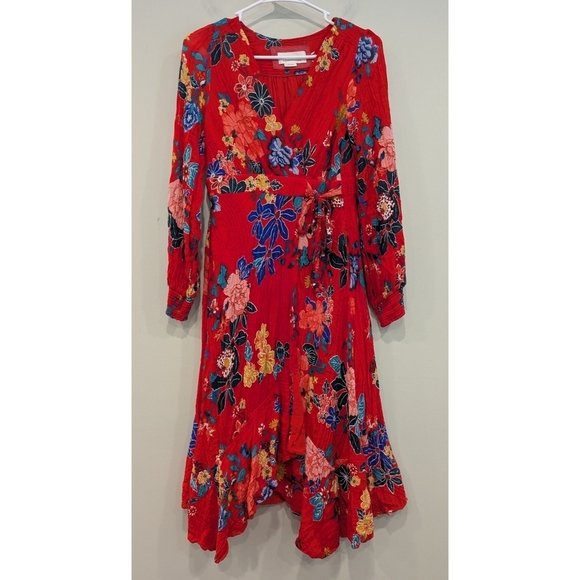 Anthropologie Boswell Textured Wrap Dress Size 0 - Picture 3 of 10
